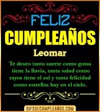 GIF Frases de Cumpleaños Leomar